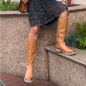 caramel riding boots sam edelman size 9.5 staple quiet luxury
